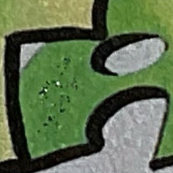 Detailansicht der handgemachten Geburtstagskarte mit Kronenillustration in sanften Farben