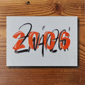 Handgemachte Geburtstagskarte zum 20. Geburtstag Jahrgang 2006, Aquarellpapier 300g, Format A6